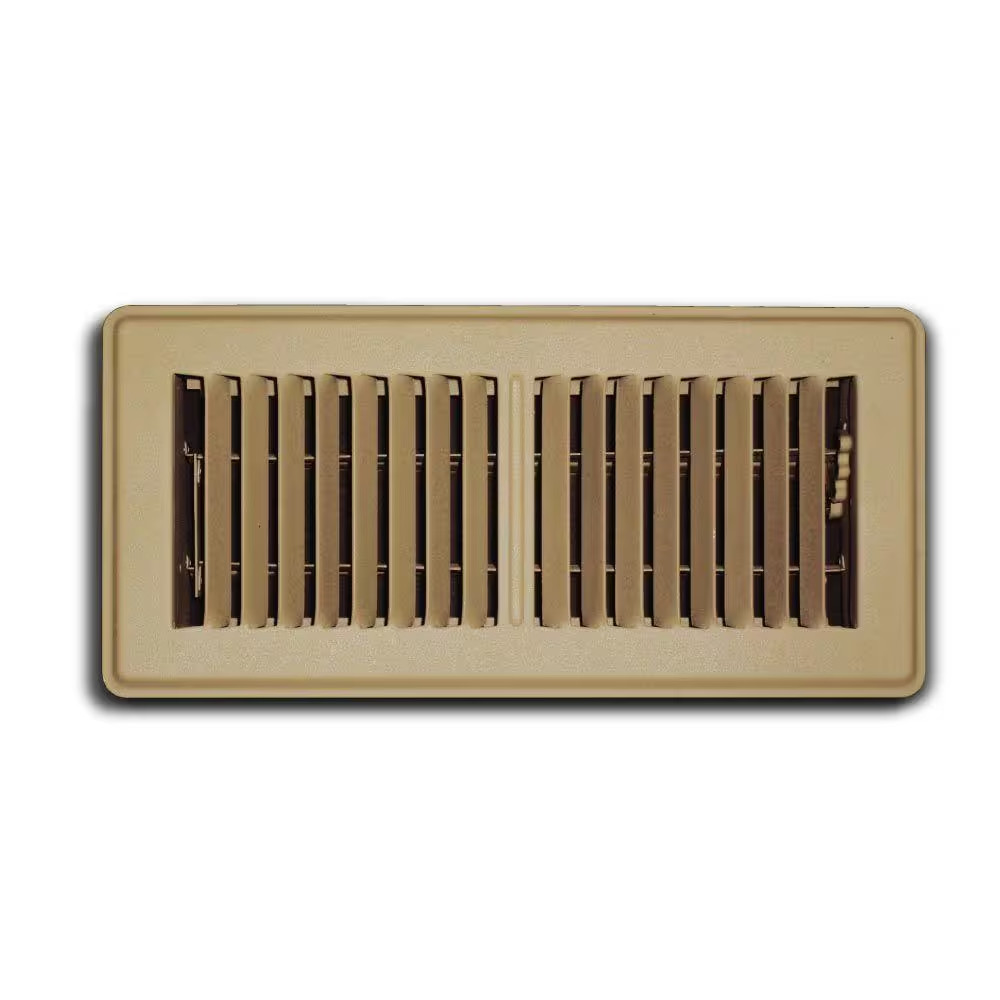 2 In. X 8 In. Steel Brown Floor Diffuser