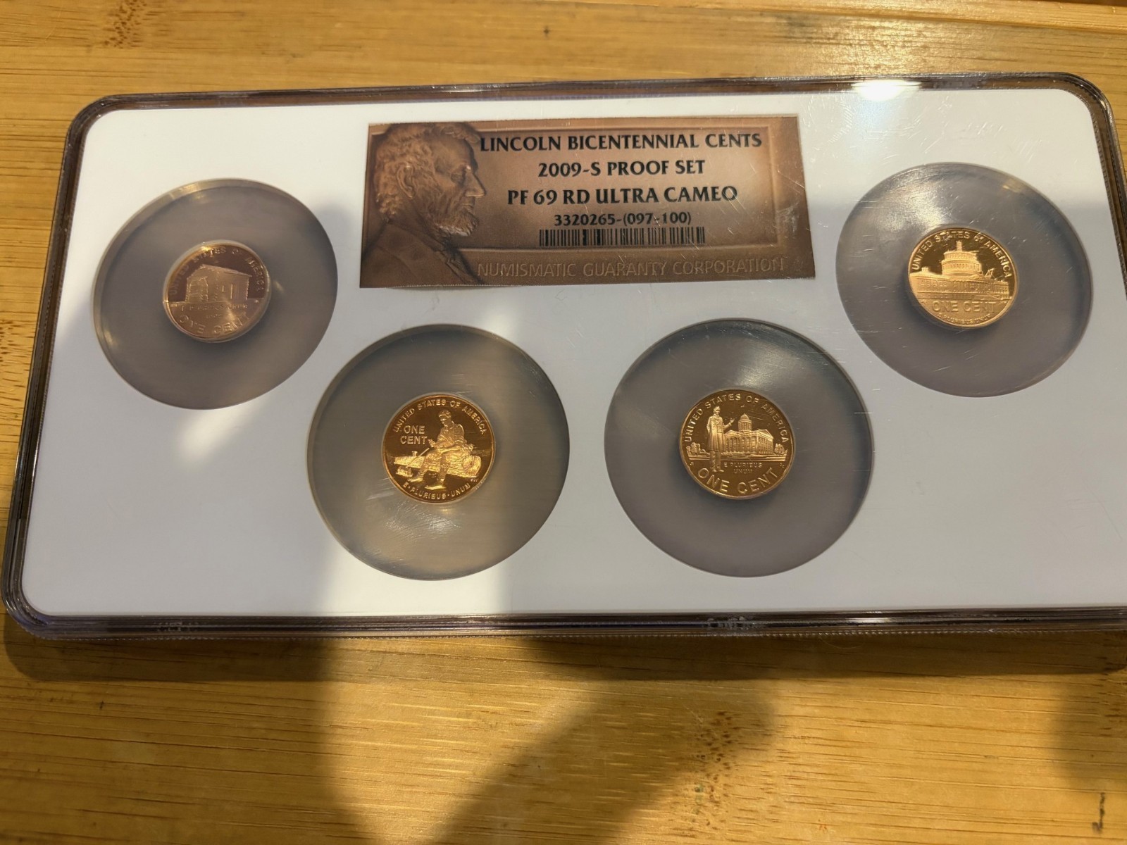 2009 S Bronze Lincoln Proof Cent Set PF69 RD Ultra Cameo