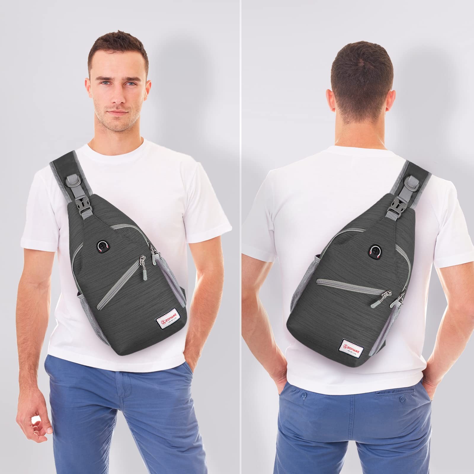 Sling Bag,Small Crossbody Sling Backpack,Water Resistant Shoulder Daypack for...