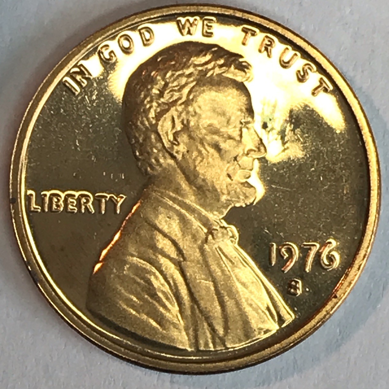 1976-S PROOF LINCOLN MEMORIAL CENT (IMPAIRED).
