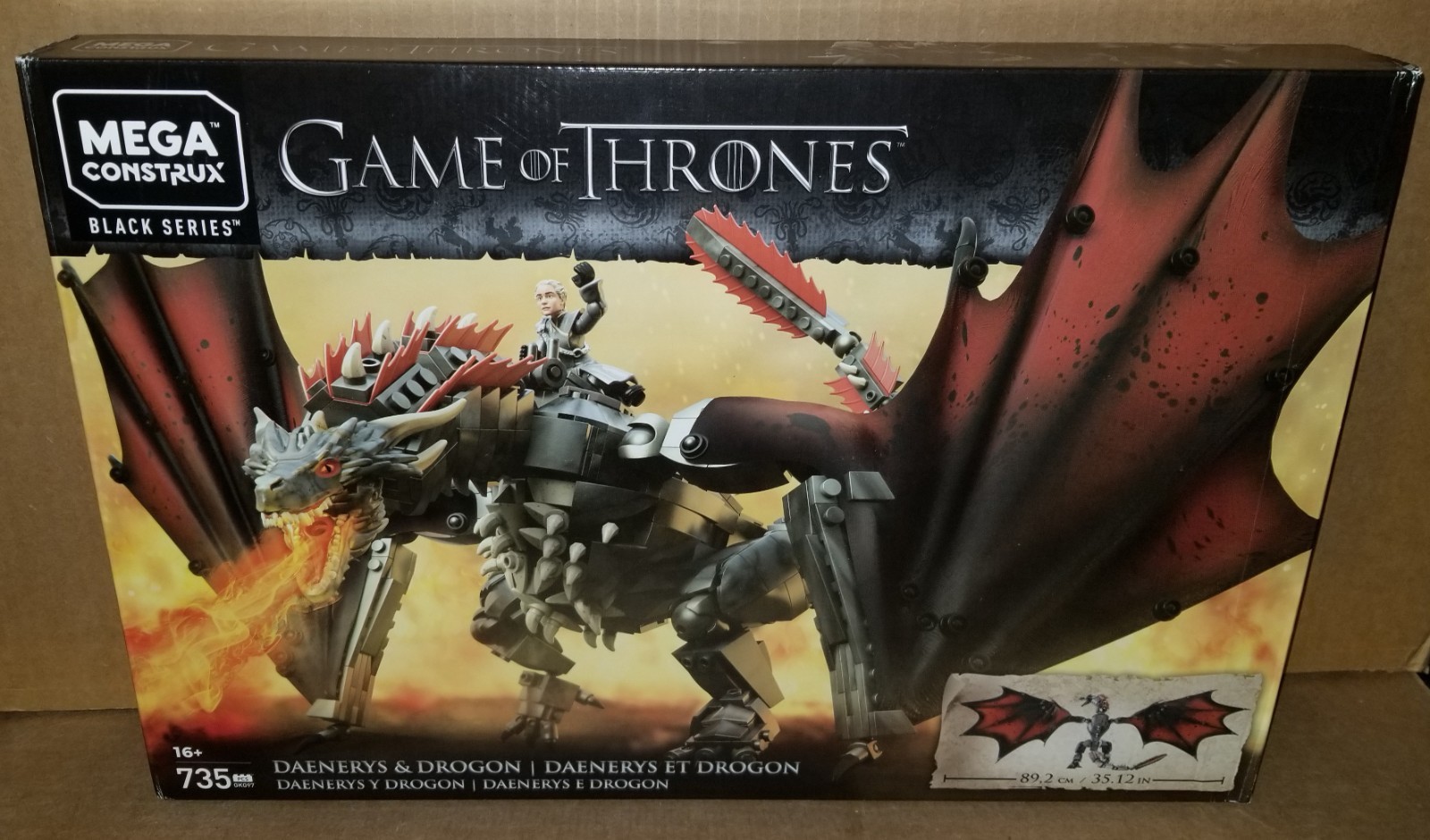 Mega Construx  Game Of Thrones  Daenerys & Drogon (GKG97)  New & Sealed