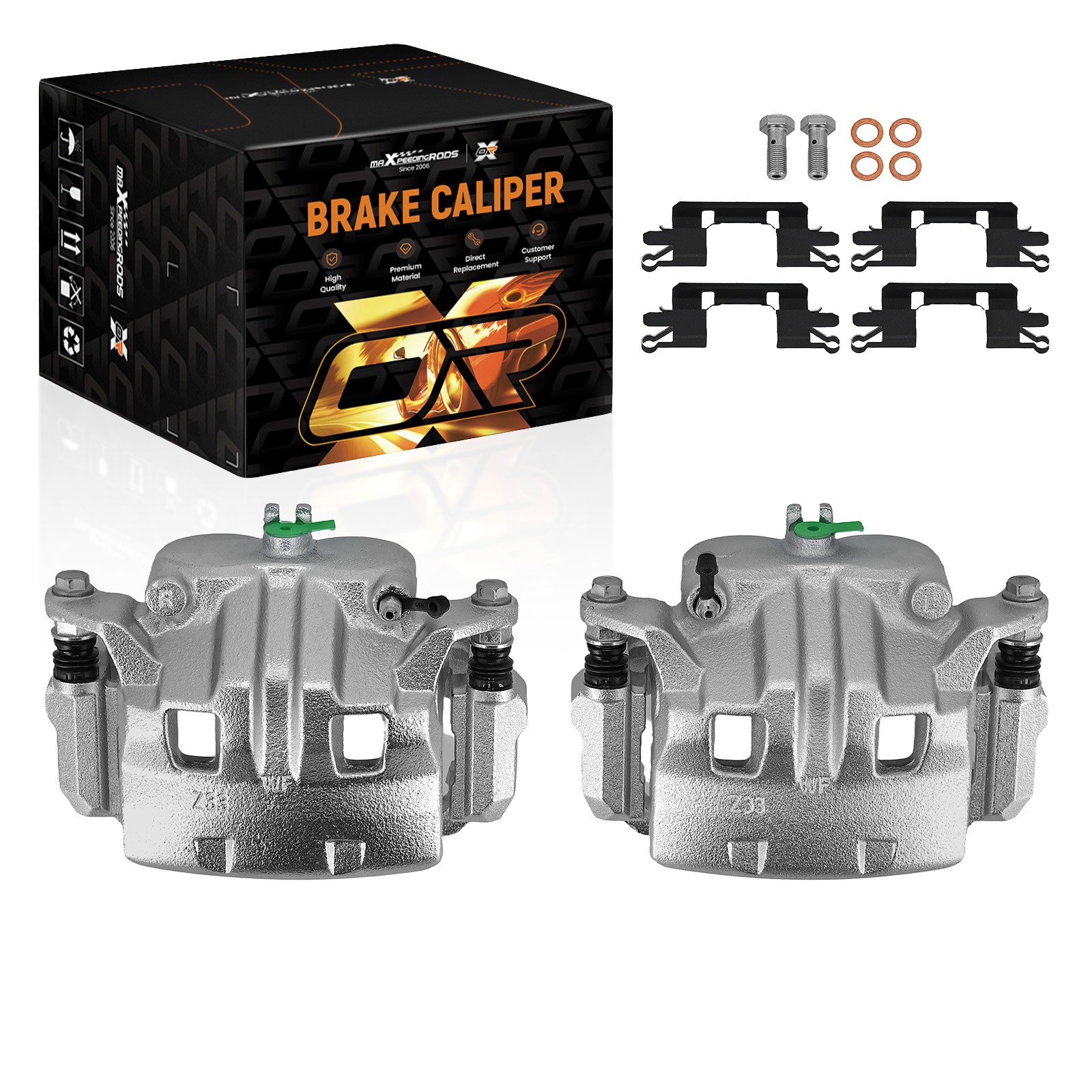 Front L&R Brake Caliper w/ Bracket For Nissan Frontier Xterra Suzuki Equator