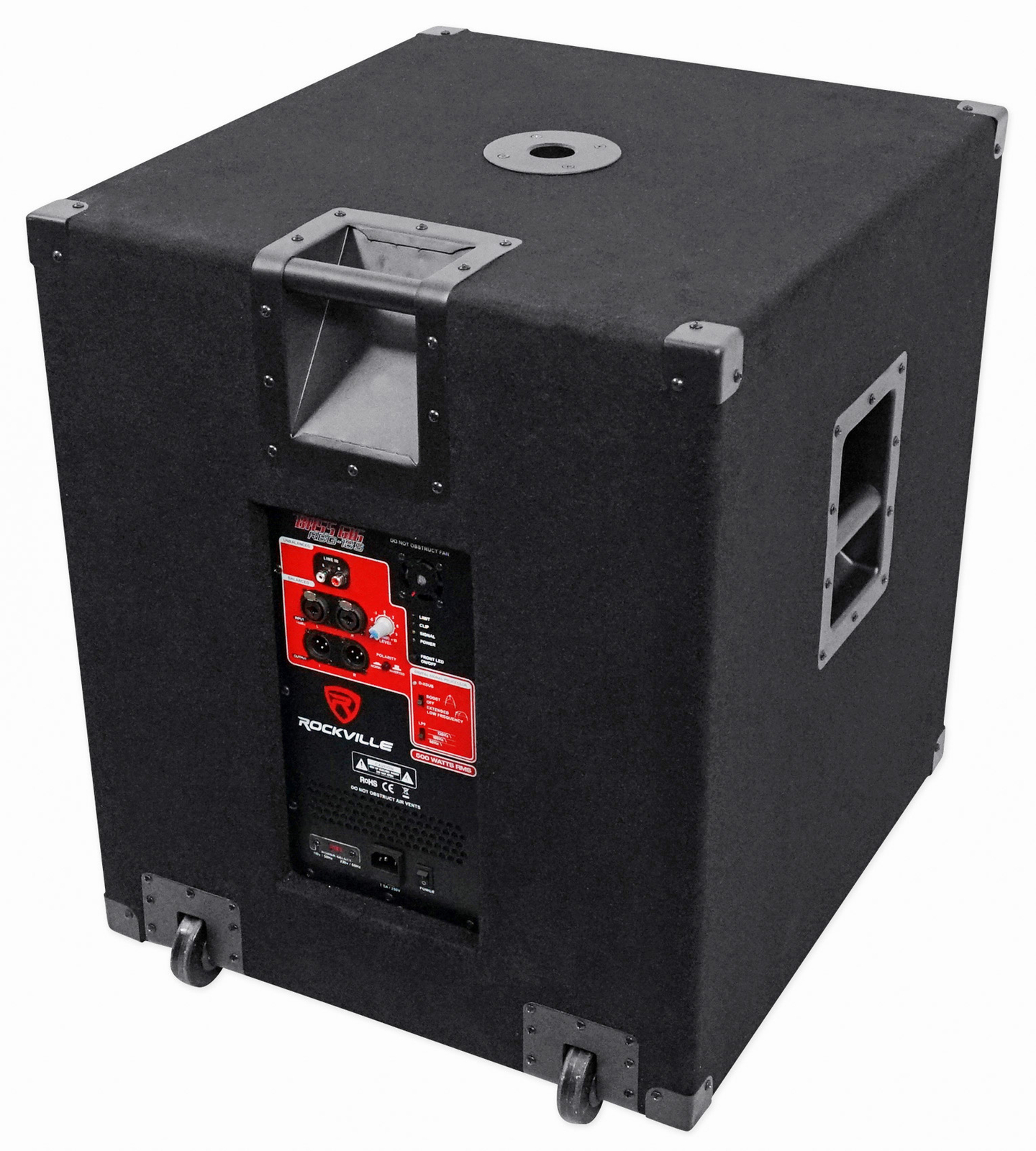 (2) Rockville RPG15 15" Powered 1000 Watt DJ PA Speaker+18" Active Subwoofer
