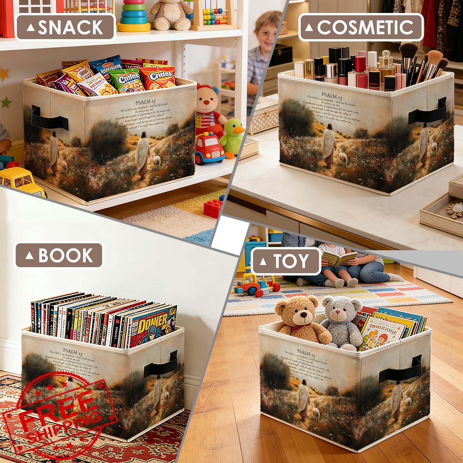ADWHNHJY Storage Bin Psalm 23 SJ-3