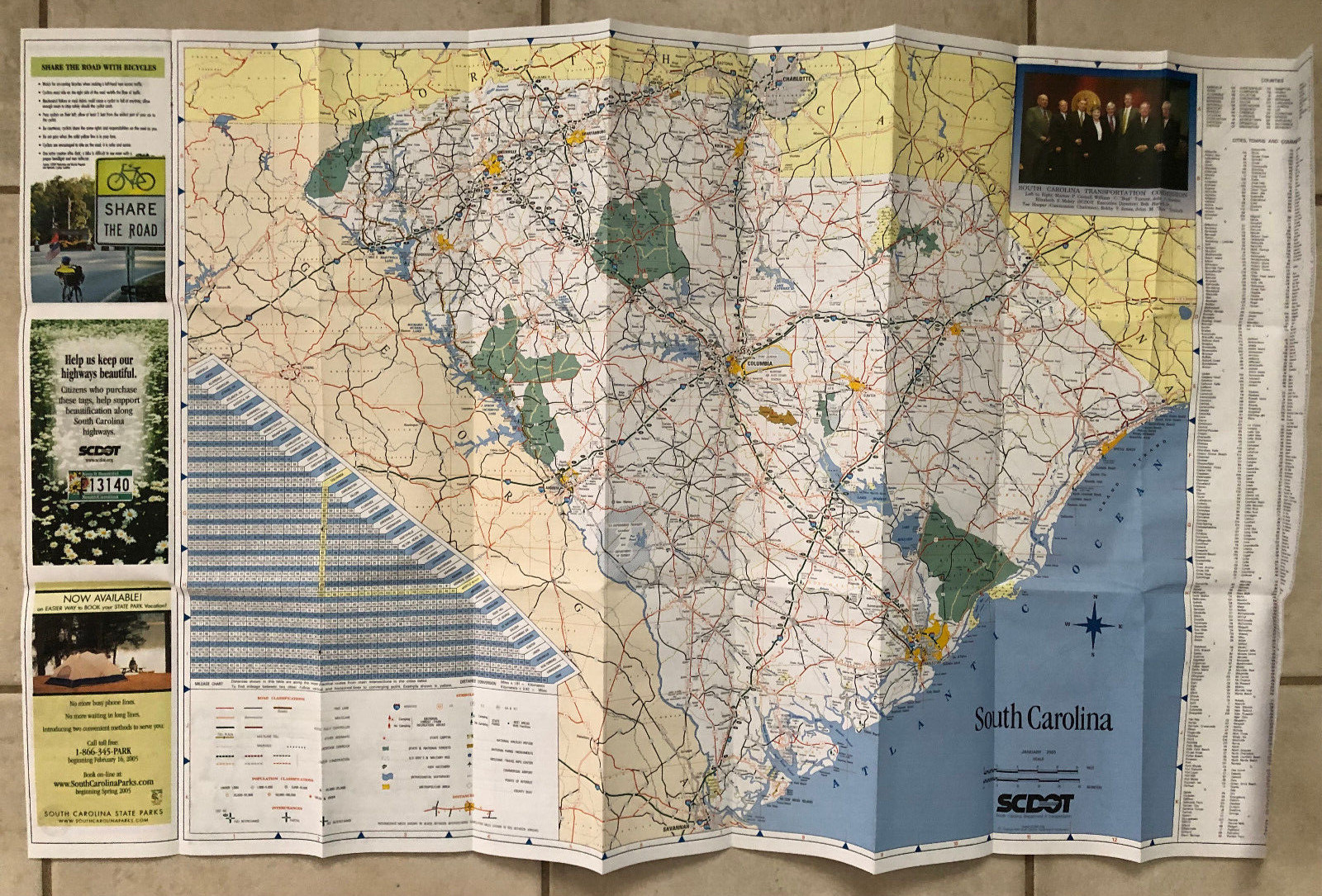 South Carolina Highways Map 2005 Driving Travel Weekend Trip
