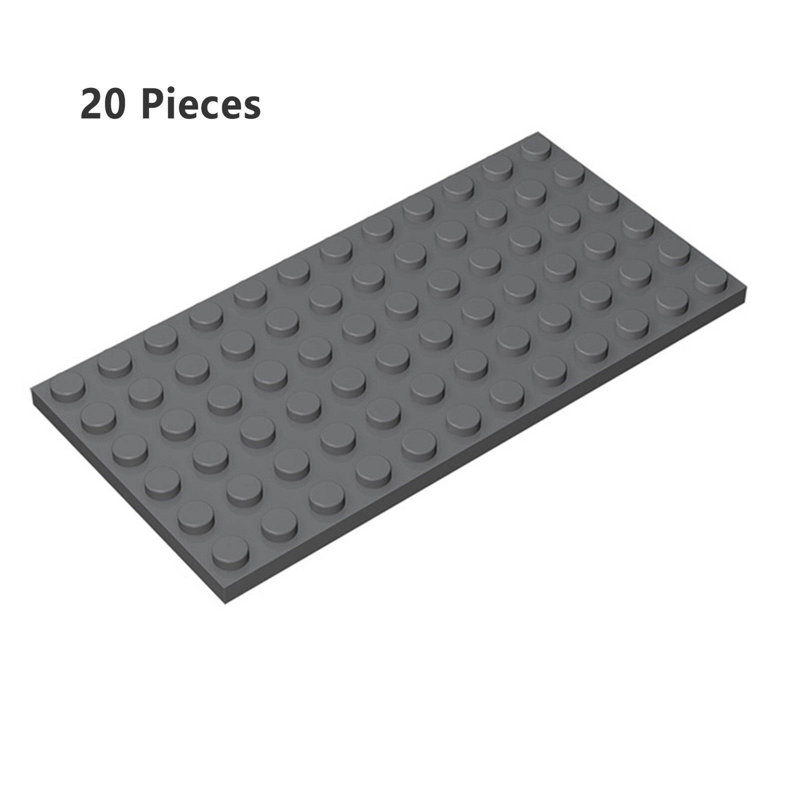 3028 Plate 6X12 Dark Gray Bricks Parts 20 PCS Bricks, Pieces & Parts
