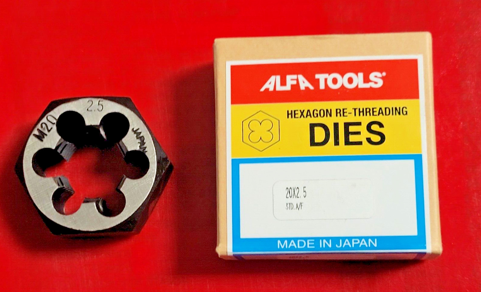 Alfa M20 X 2.5 20MM 1.4" Hex Die MHD70776 RH Rethread CS Carbon Steel