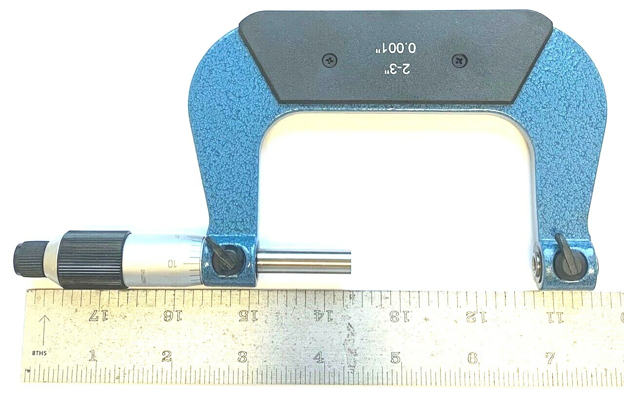 2-3" SCREW THREAD MICROMETER W/ ANVIL SET .001" GRADUATIONS