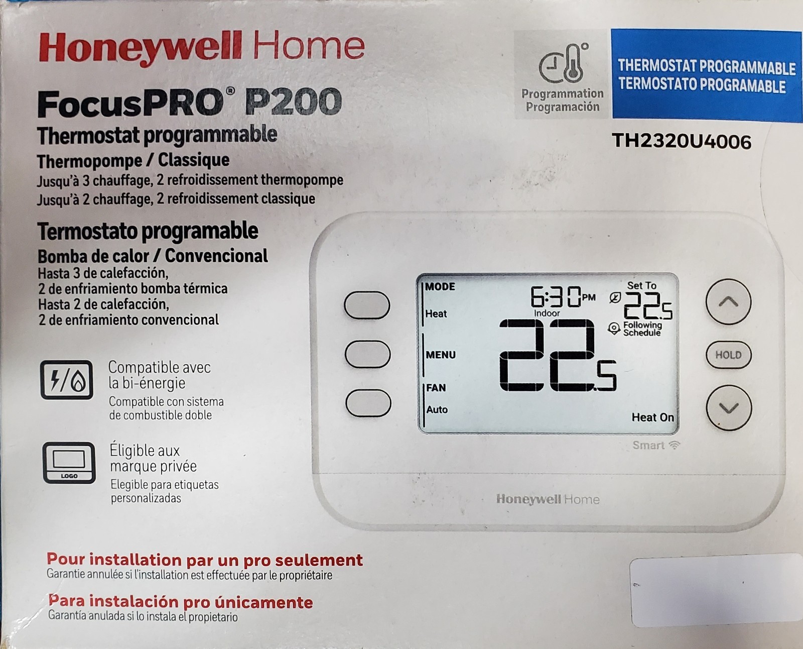 Honeywell FocusPRO P200 TH2320U4006 Programmable Thermostat