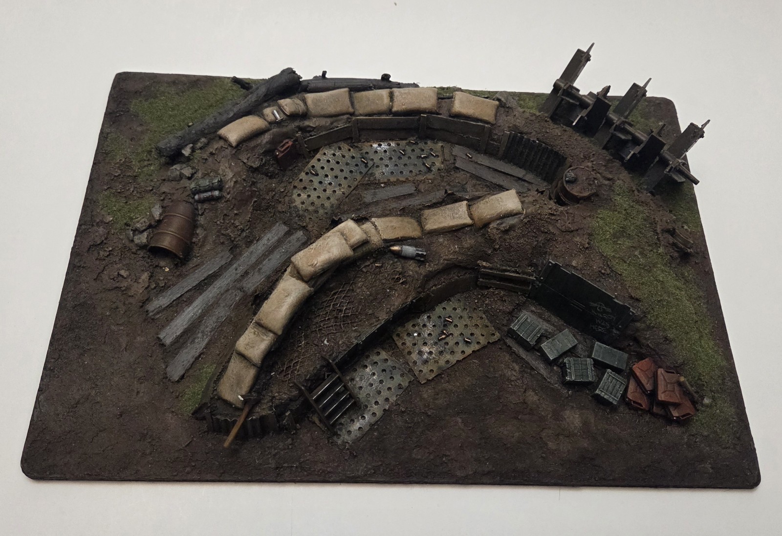 Warhammer 40k Diorama Battlefield Accessories Sand Bags Trenches Terrain 12x8