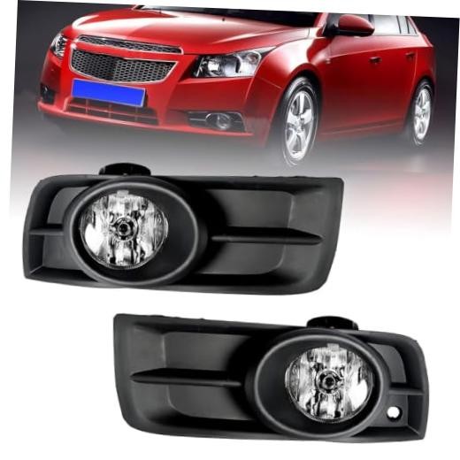 Fog Lights Assembly Replacement for 2010-2014 Chevy Cruze with Bulbs &