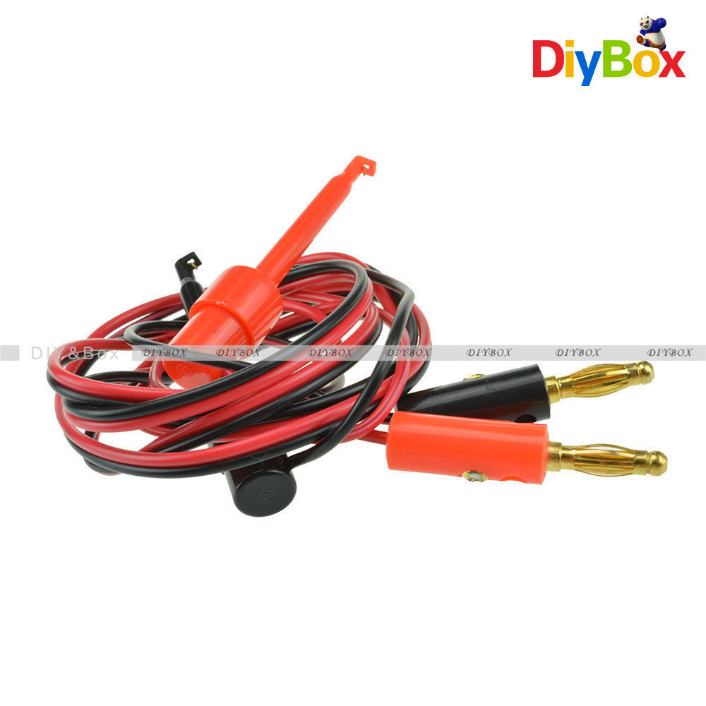 1 Pair Small Test Hook Clip to Banana Plug for Multimeter Test Lead Cable D
