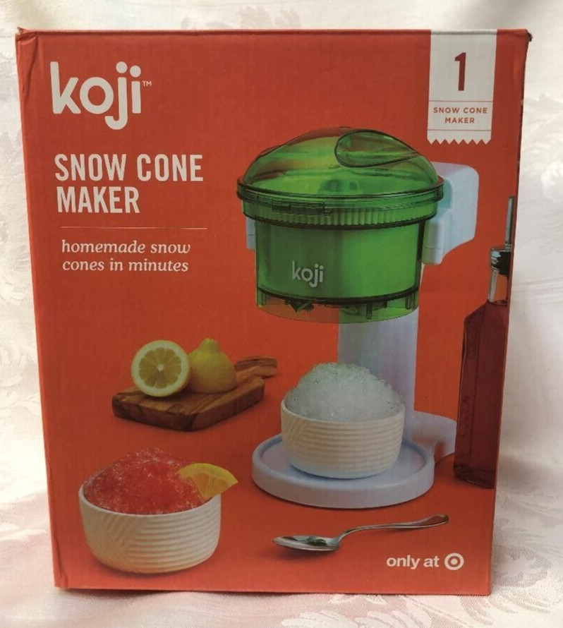 2021 Target Koji Green  / White Plug in Electric Snow Cone Maker New in Open Box
