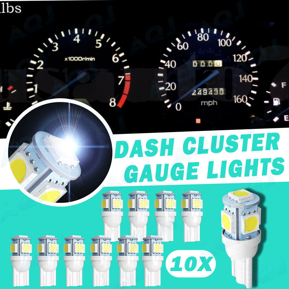 Dash Cluster Gauge WHITE LED LIGHT KIT Fits 98-02 Toyota Corolla and Chevy Prizm