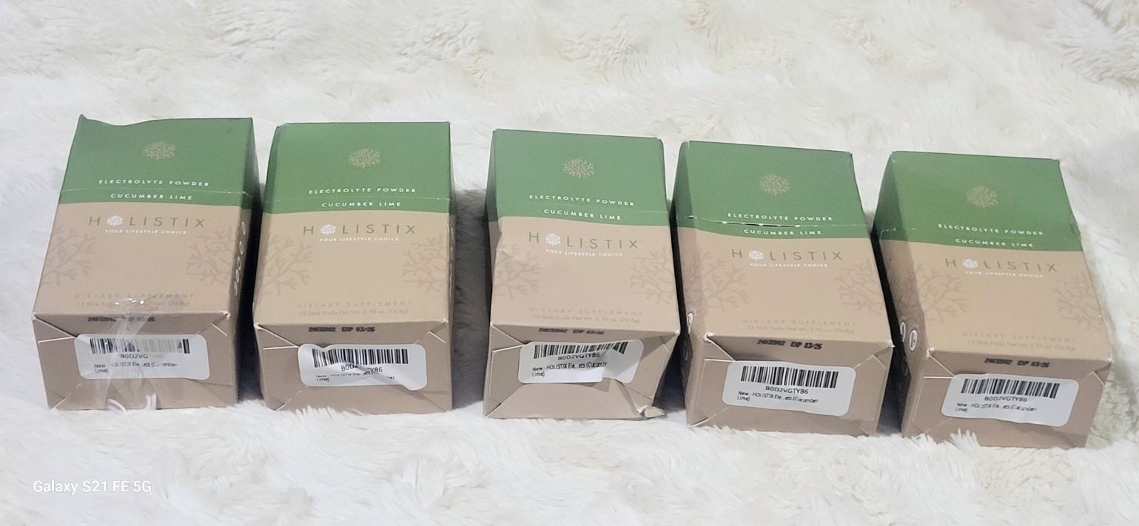 (5) Holistix Electrolyte Powder Cucumber Lime Zero Sugar Hydration Drink 3/26✍️✍