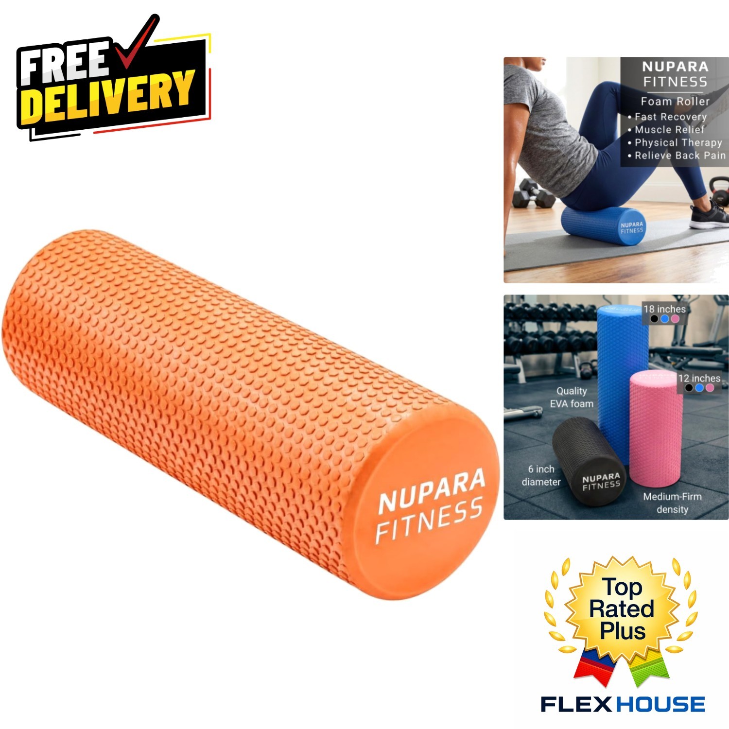 Firm Foam Roller for Deep Tissue Massage - Enhance Recovery & Flexibility
