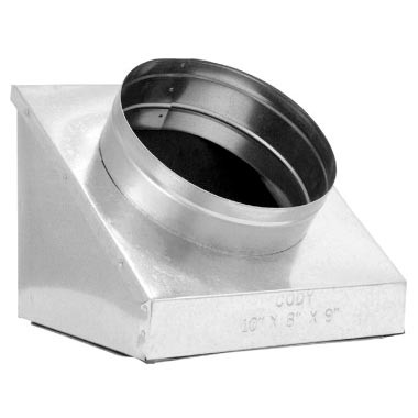 Cody Company 645665 6" L x 6" W Steel Insulated Slant Top Register Box