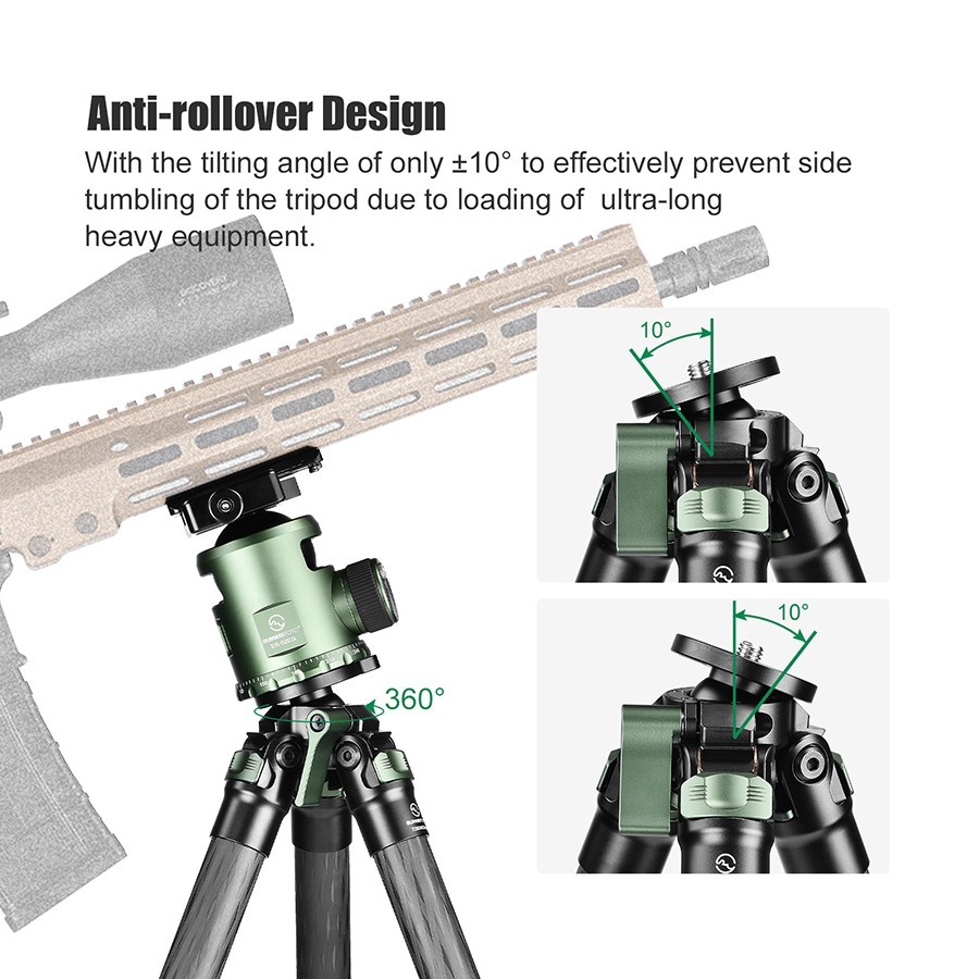 Sunwayfoto T2830CS-LB Low Center of Gravity Carbon Fiber Tripod , 3-Sections