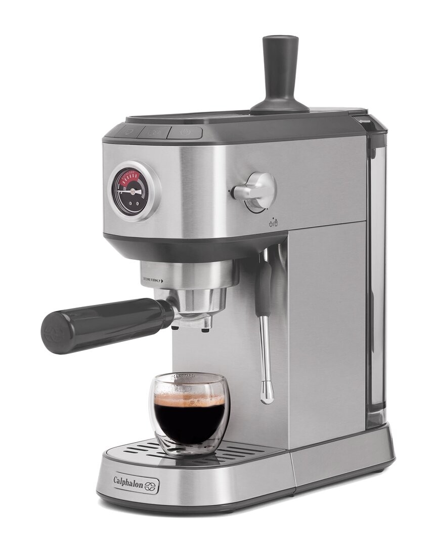 Mr. Coffee Calphalon Miniatura Espresso Machine With Milk Frother & Pressure