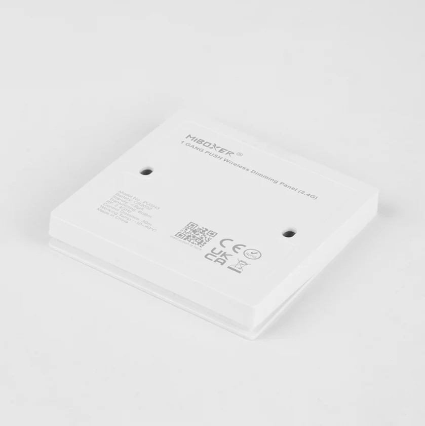 Miboxer 1 GANG PUSH Wireless Dimming Panel (2.4GHz)