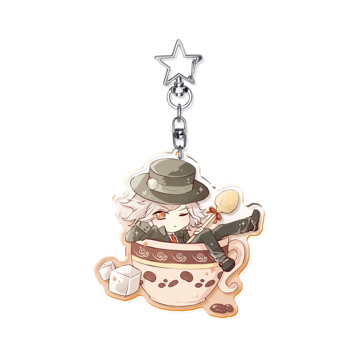 Anime Fate Grand Order FGO Edmond Doujin Acrylic Keychain Keyring