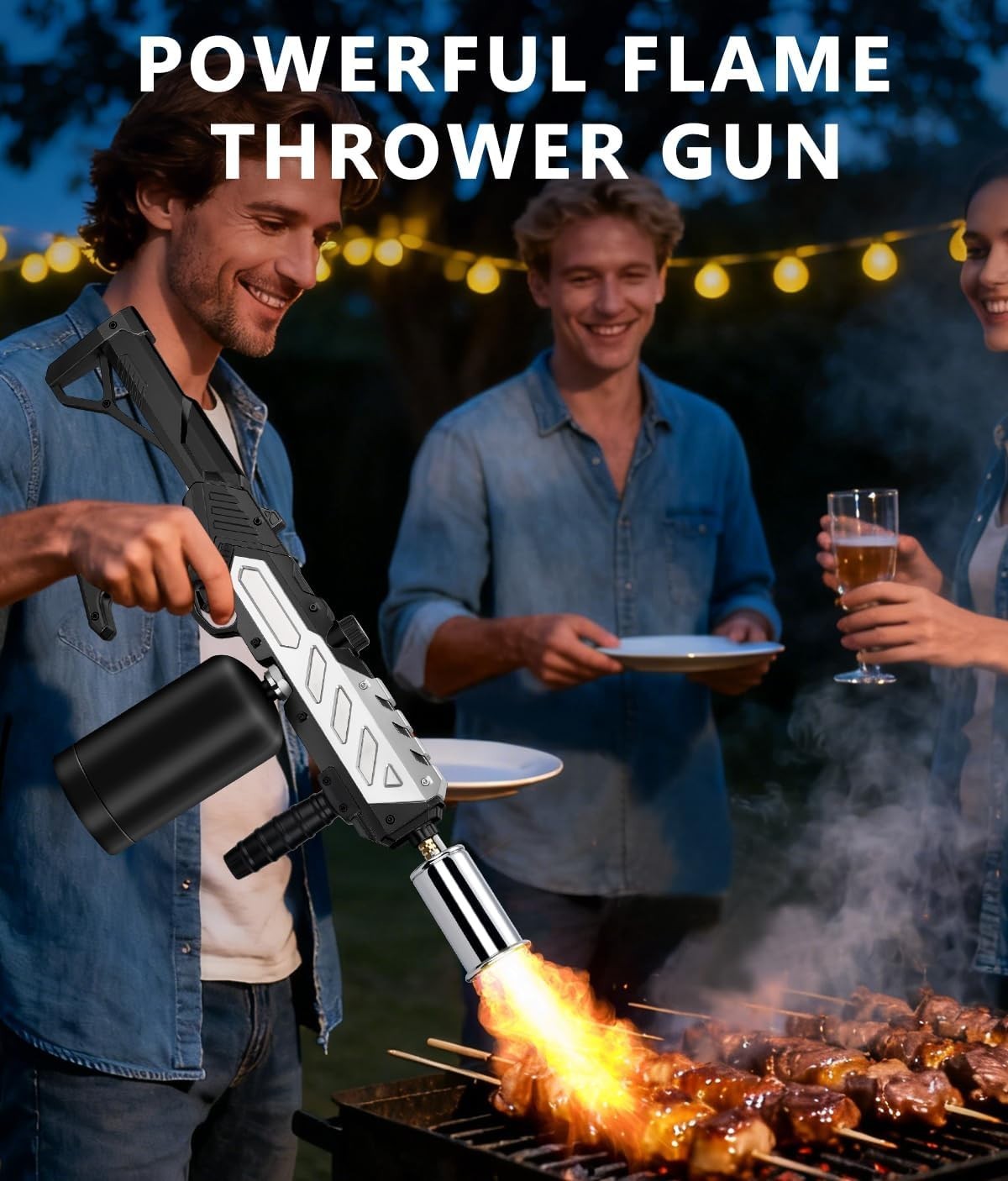 Powerful Propane Torch Gun, Adjustable Flame Thrower Gun, Kitchen Torch with ...