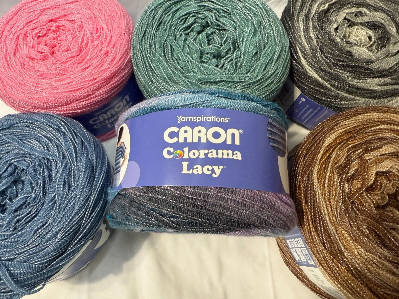 Caron Colorama Lacy Cake Yarn Bulky, ribbon style, 6 colors to choose from