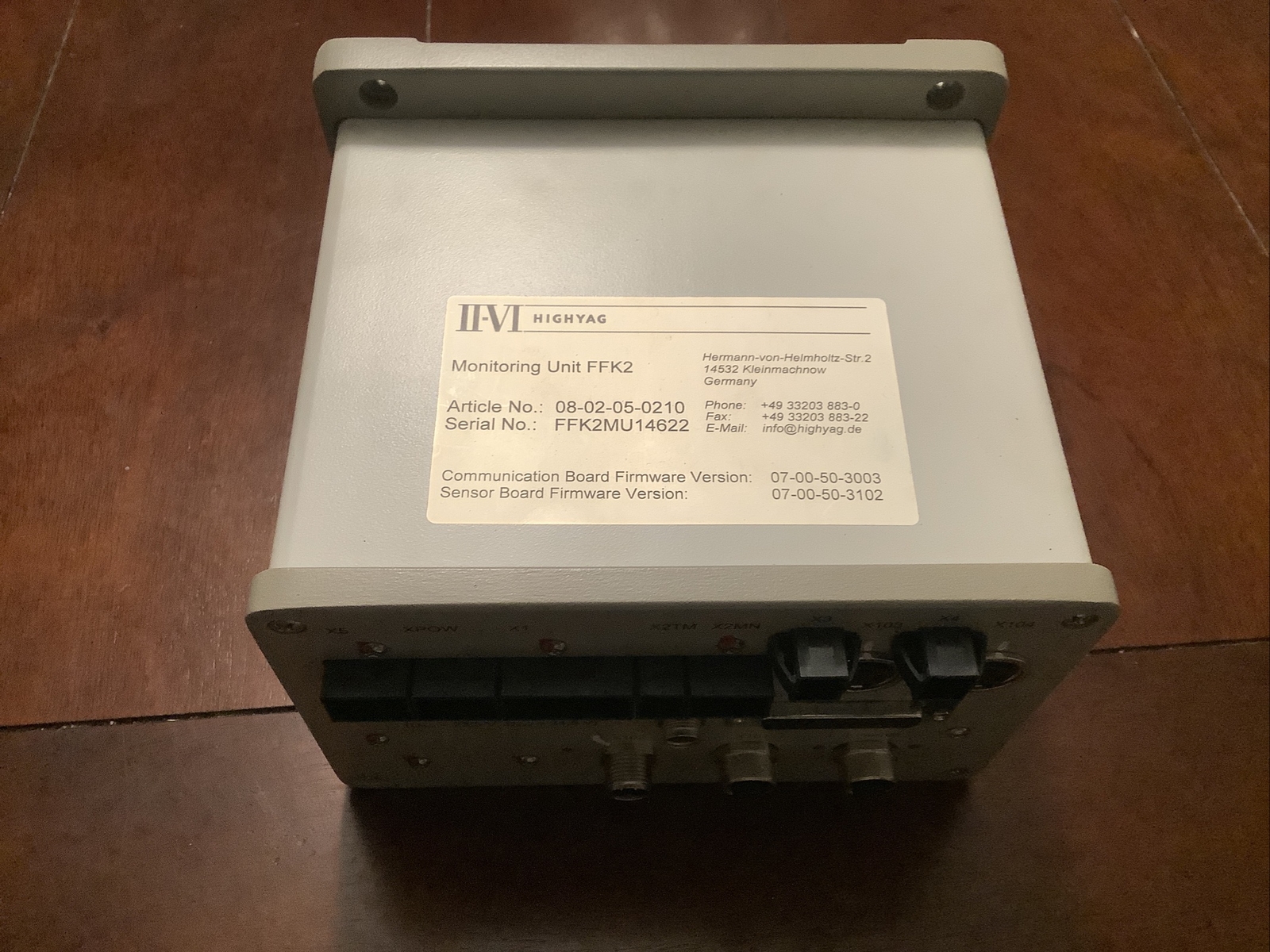 II-VI HIGHYAG Programmable PLC Module FFK2 Monitoring Unit