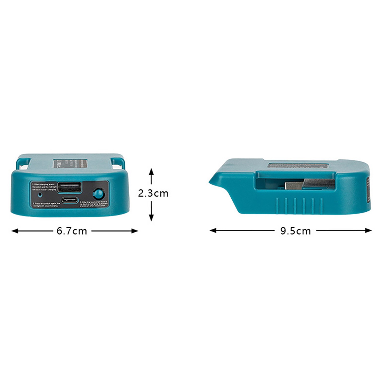 Belt Buckle QC3.0 USB Type-C Charger Adapter for Makita 18V Li-ion Battery qw