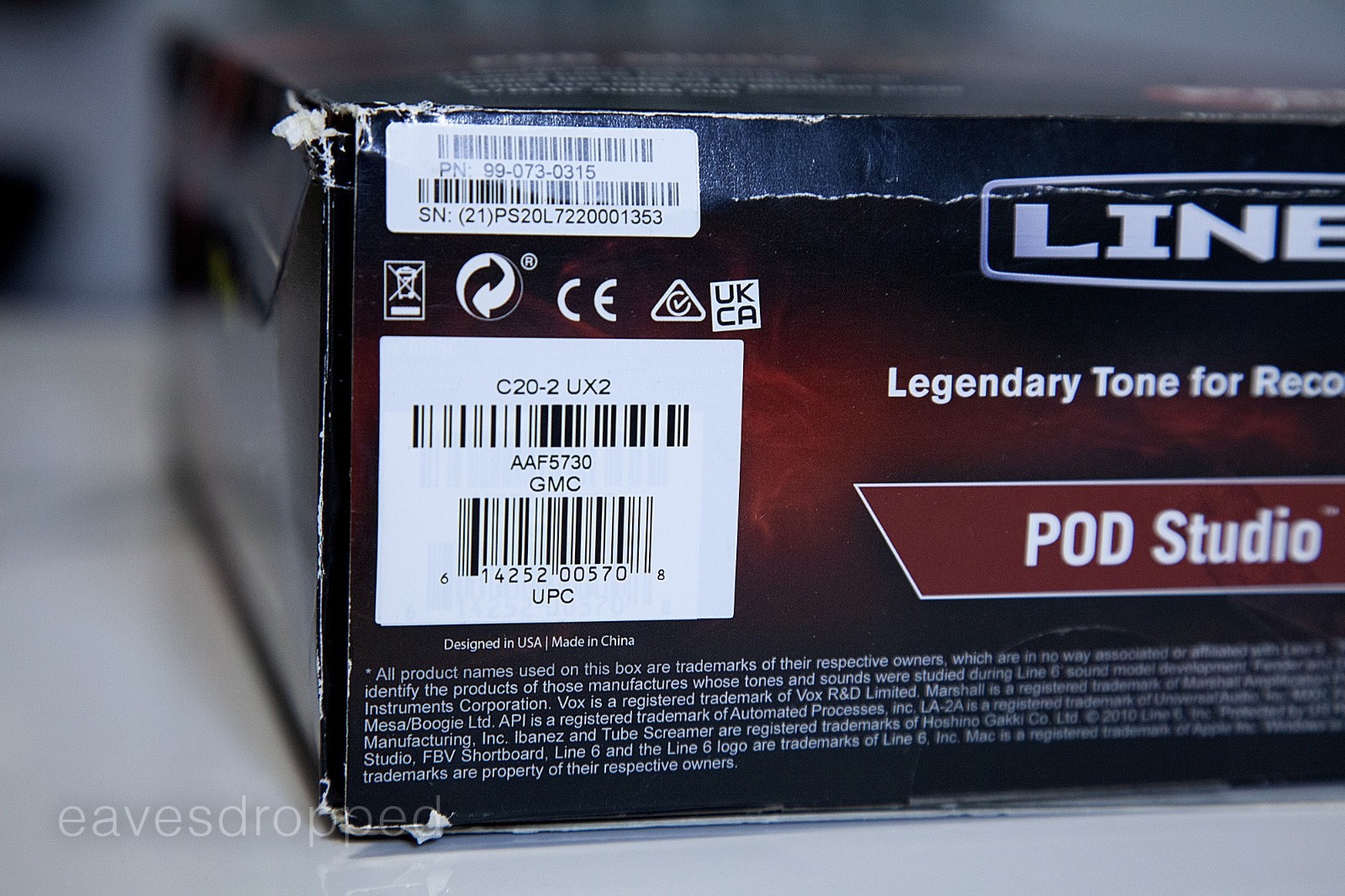 LINE 6 POD Studio - UX2 - Digital Recording Interface (ver.2)