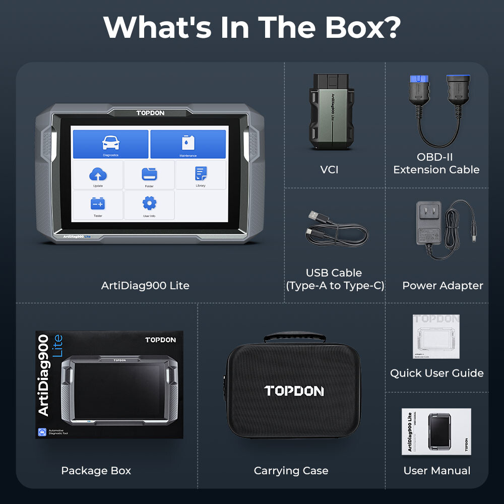 TOPDON ArtiDiag900 Lite Bi-Directional OBD2 Scanner Full System Diagnostic Tool