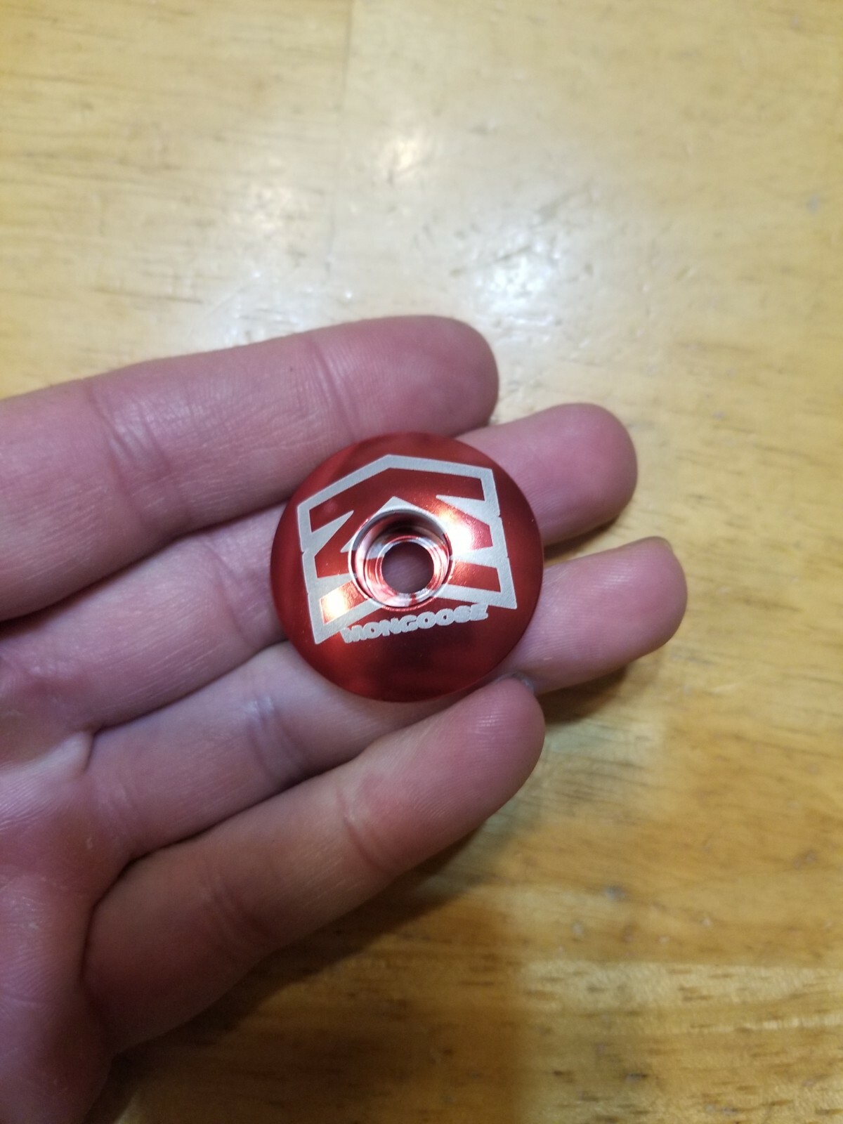 Mongoose BMX Repop Bicycle Headset Top Cap 1 1/8" Red Stem Cap Bike Robinson