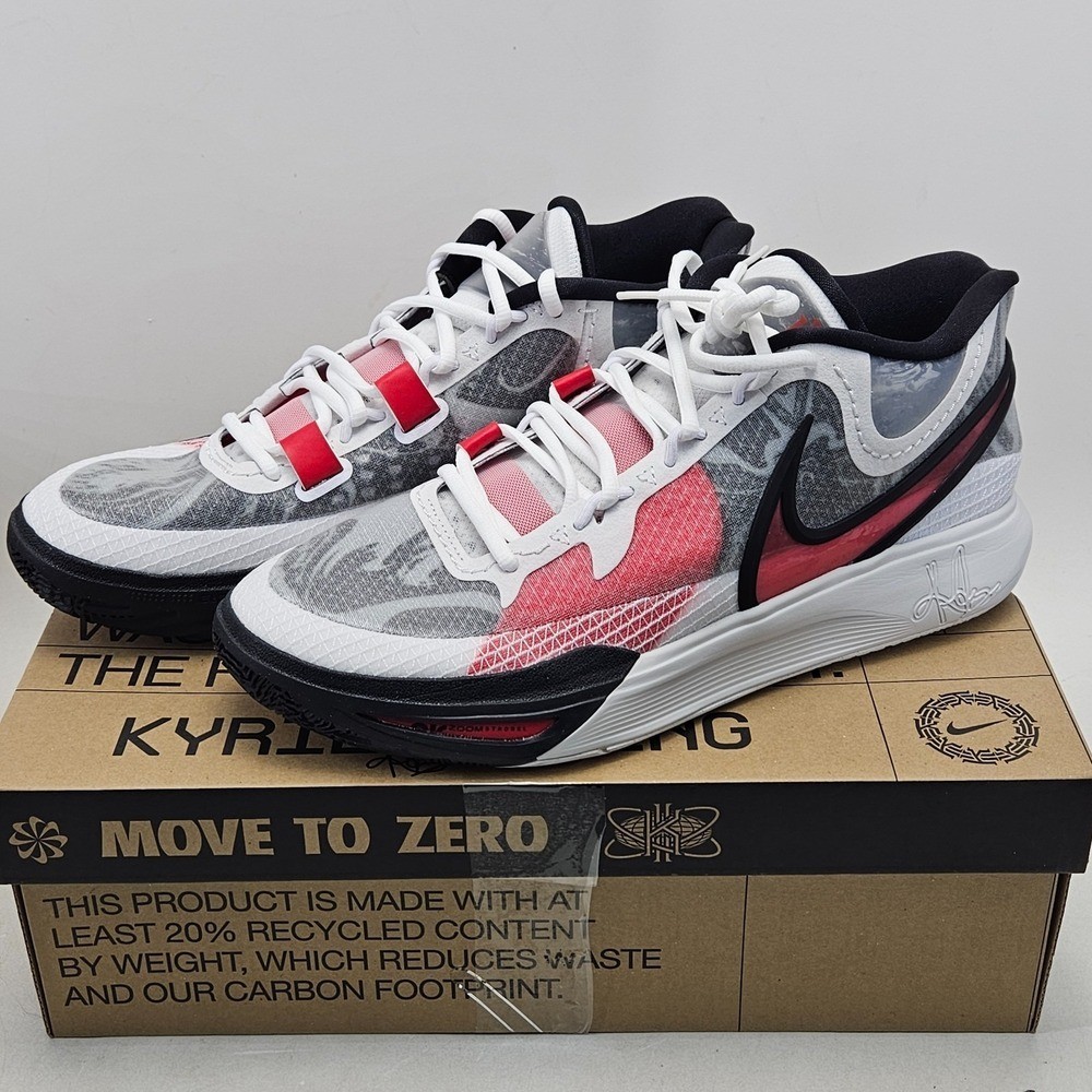 Nike Kyrie 8 Shoes White University Red Sneakers Basketball Mens 8.5 DJ6017