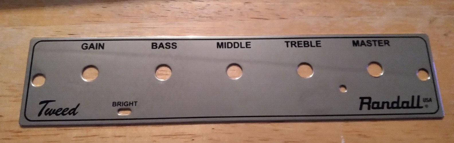 New Randall Tweed Face Plate Cover for Control Panel for  modular Amplifier
