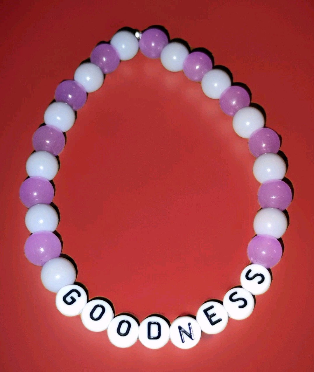 Goodness Glass Bracelet, Lavender & Pearl, by Beens©