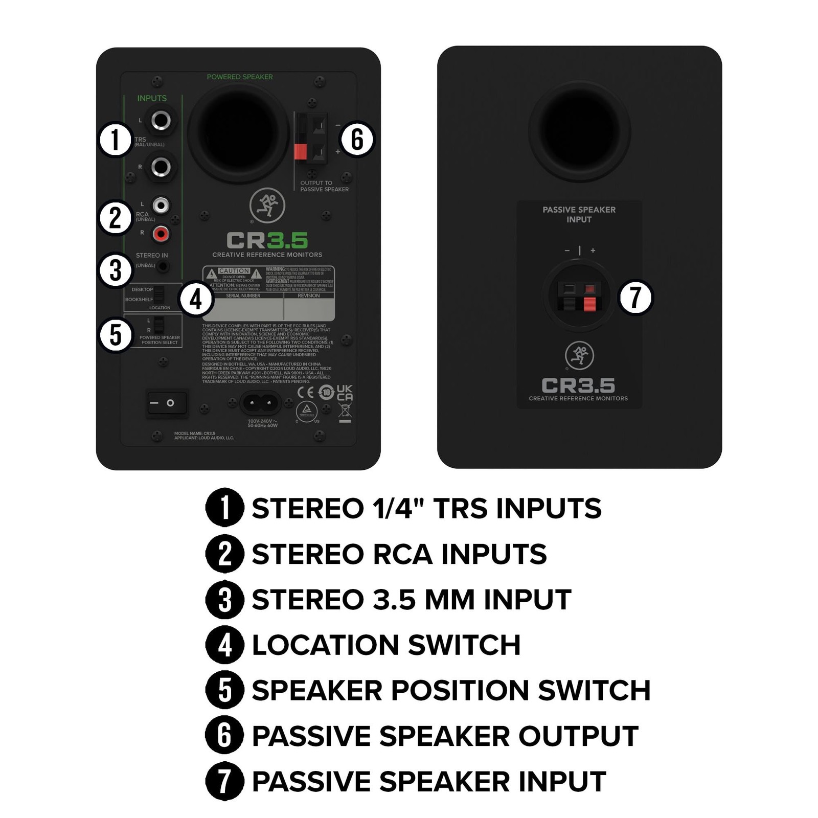 Mackie CR4.5 4.5" Creative Reference Powered Studio Monitors