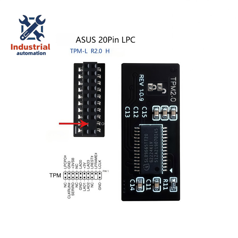 NEW ASUS TPM-L R2.0 H TPM Module (20 Pin 20-1) TPM 2.0 Trusted Platform