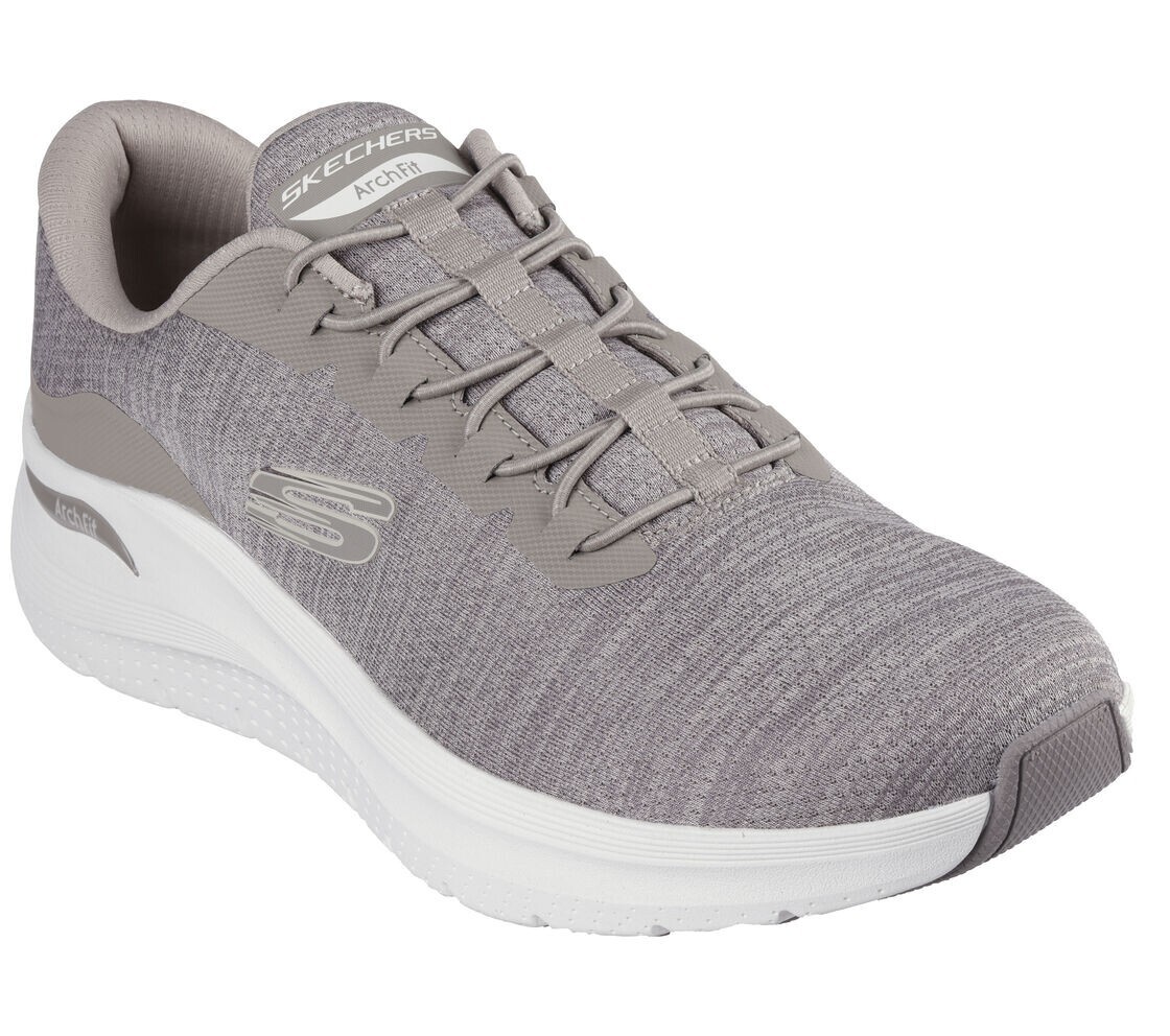 Skechers Shoes Men Sport Comfort Casual Extra Wide Slip On Arch Fit Taupe 232709