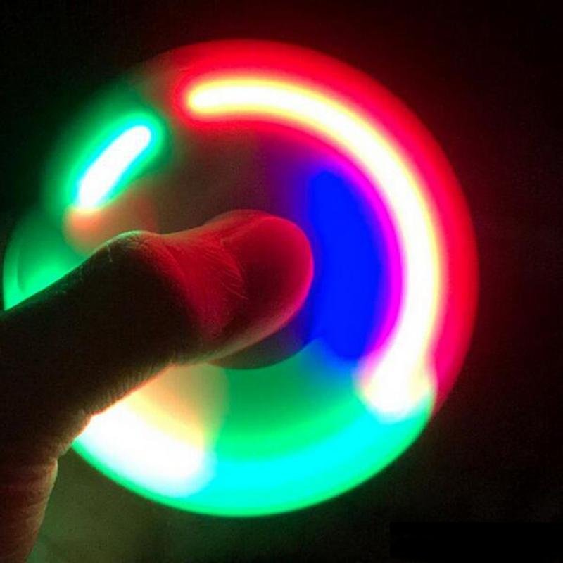 UPGRADE VERSION SWITCH CONTROL 3 MODE LED HAND SPINNER EDC TOY BLACK