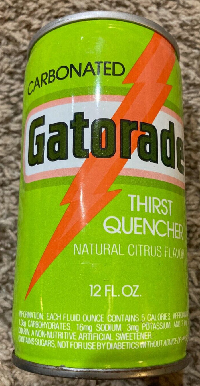 VINTAGE CARBONATED GATORADE PULL TAB STEEL CAN