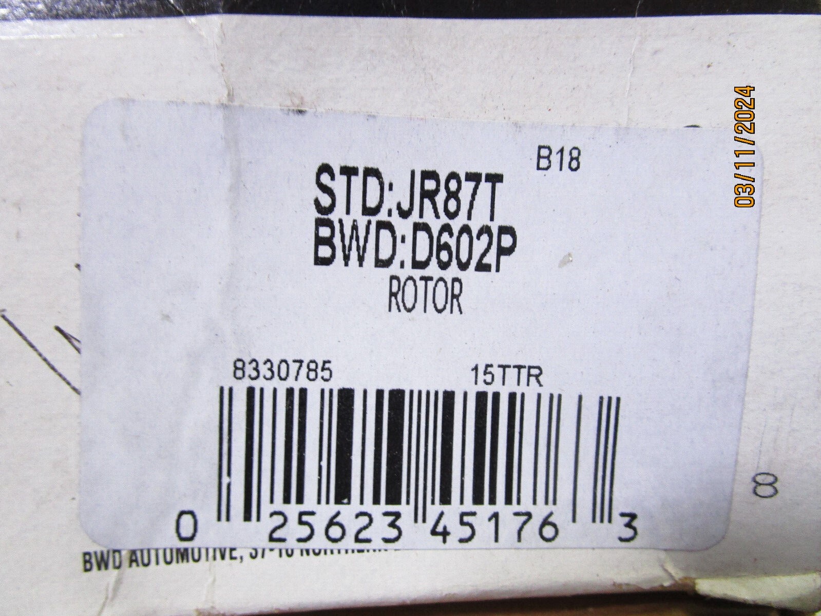 Distributor Rotor BWD D602P (box rough)