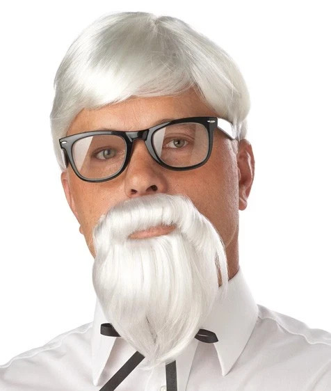 The Colonel Sander Halloween Costume Wig and Moustache