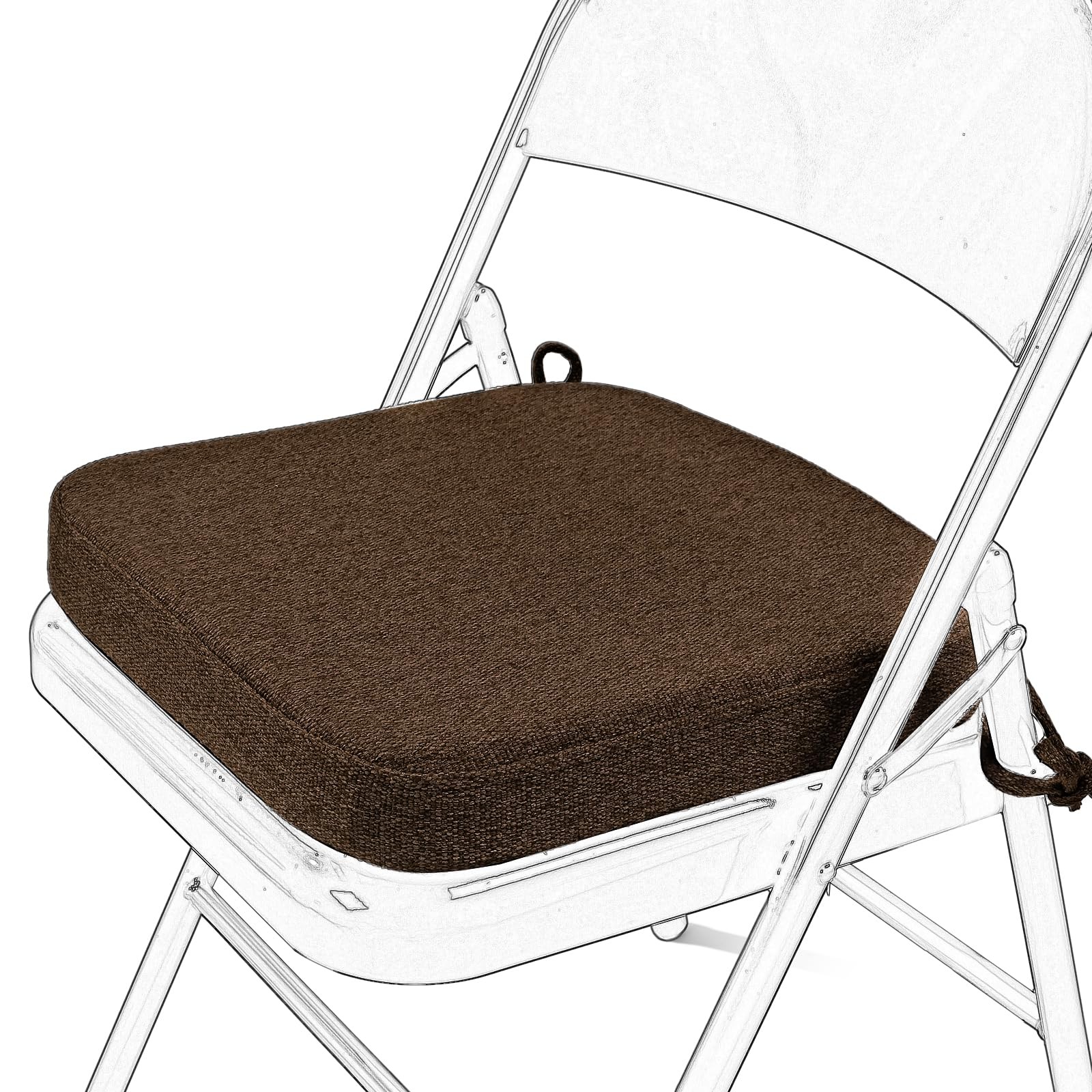 SINOSSO Memory Foam Chair 15.7 inches x x 2 inches, Dark Brown