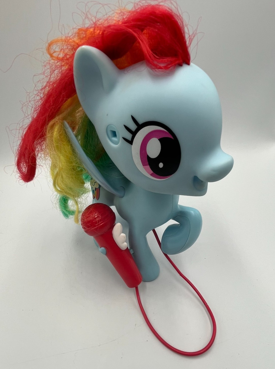 2017 8" My Little Pony Singing Rainbow Dash Karaoke Microphone Doll Hasbro Works