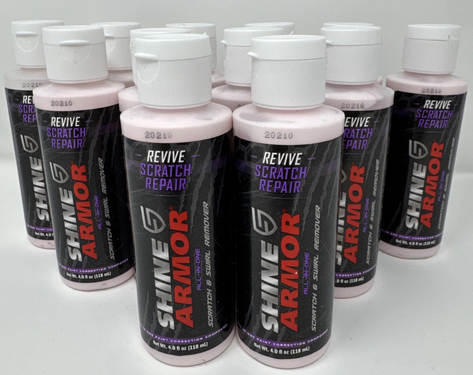 12X Shine Armor REVIVE Scratch Swirl Paint Correction Compound Pink , 4 oz Ea.