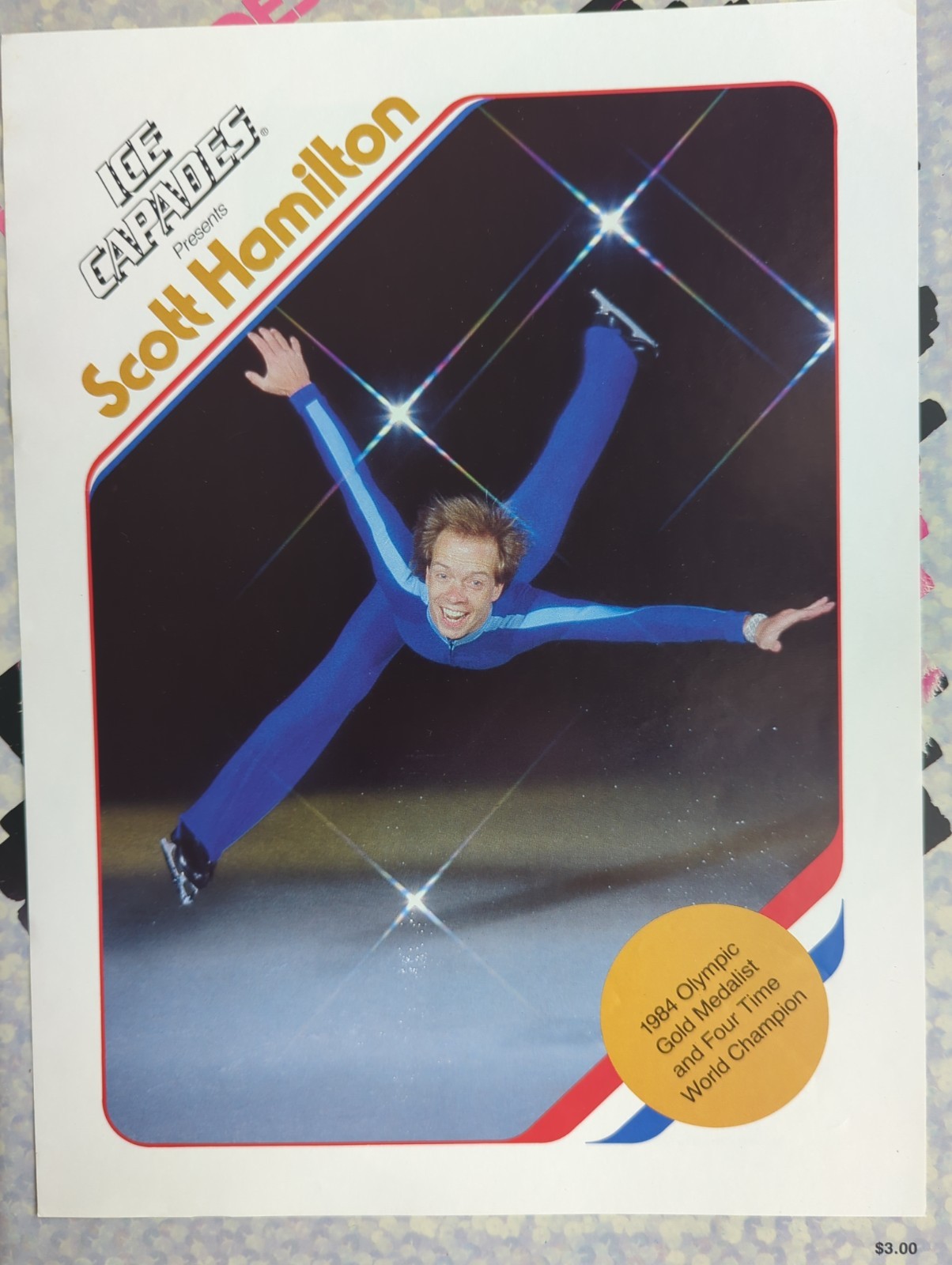 1984 Ice Capades Official Program Smurfs with Scott Hamilton Olympic Gold Insert