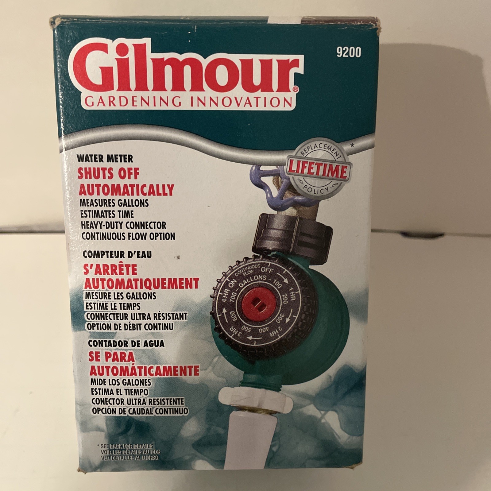 Gilmour Gardening Innovation Auto Shut Off Water Meter  #9200 USA - NEW Open Box