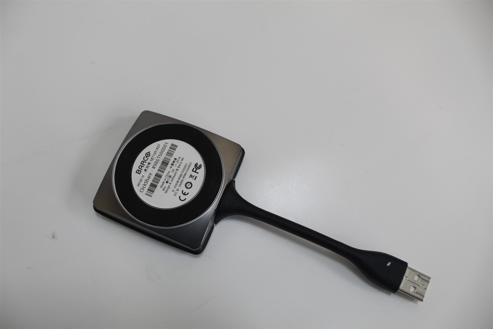 Barco Clickshare R9861500D01 Wireless USB Presentation Button Gray
