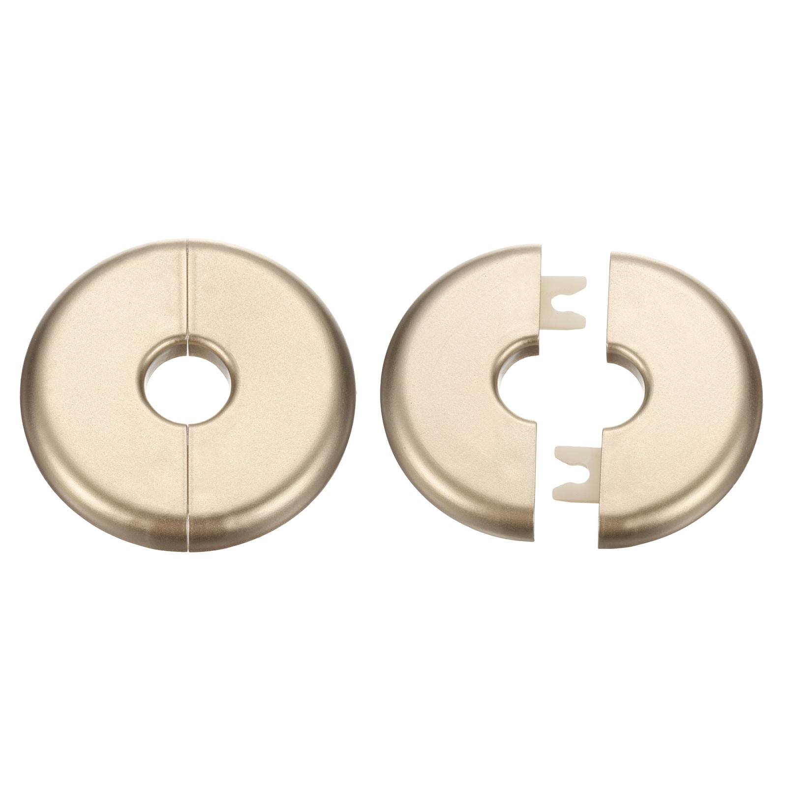 2pcs Wall Split Flange 17mm/0.7" Self-Adhesive Plumbing Cover Plates, Gold