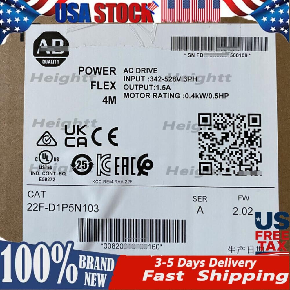 22F-D1P5N103 AB PowerFlex 4M 0.4 kW 0.5 HP AC Drive 22F-D1P5N103 NEW